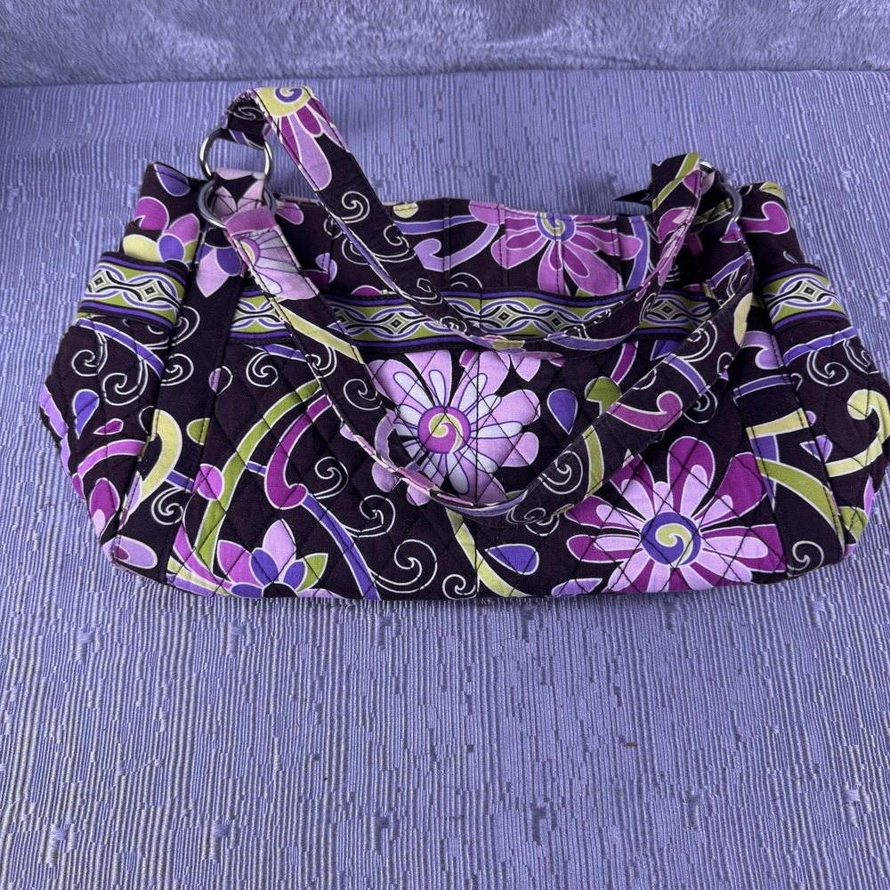 Vera Bradley Shoulder Bag Womens Medium Multicolor Floral Quilted Cotton Purse